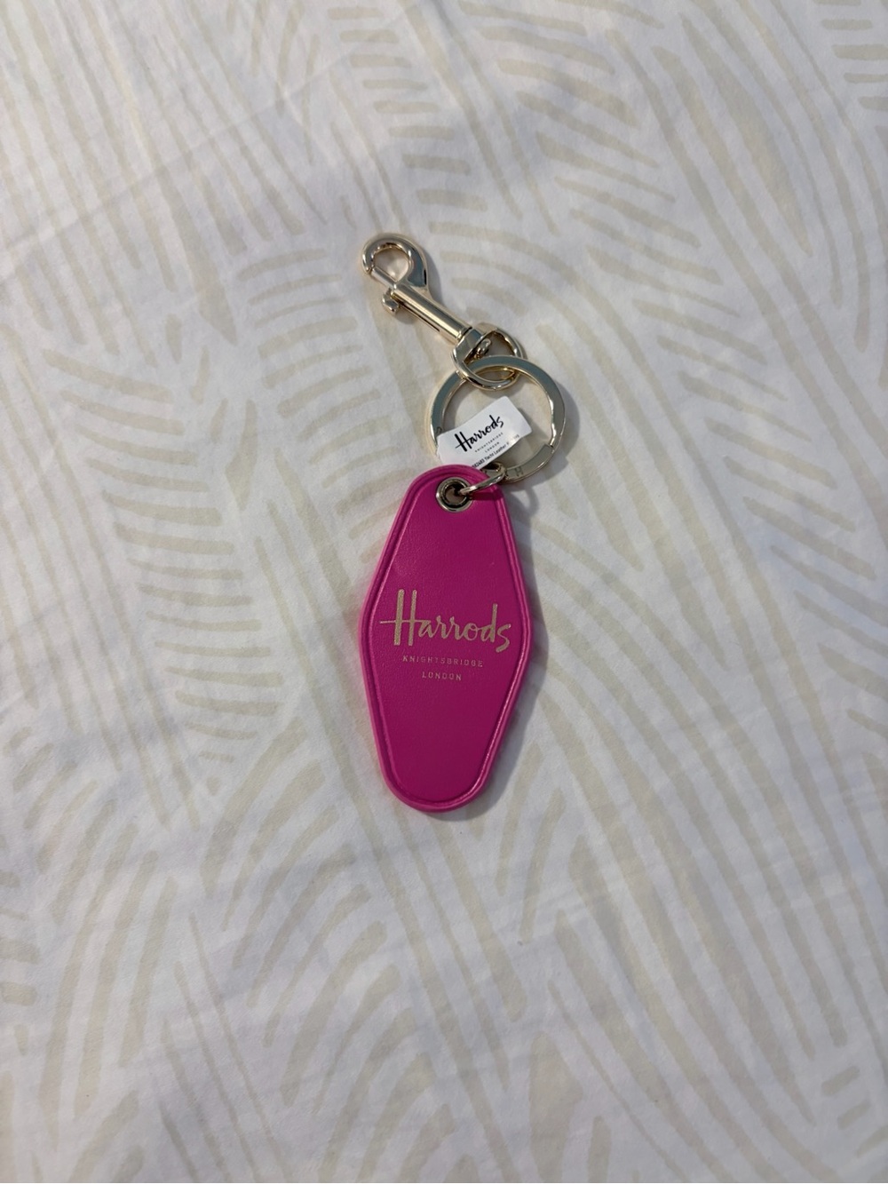 NWT Harrods Pink Keychain